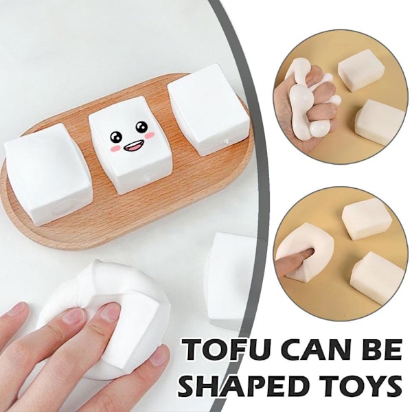 Tofu Kawaii Långsamt Stigande Simulering Långsam Återhämtning Kläm R0R4 C3F2 Leksak V0X5 M8R3