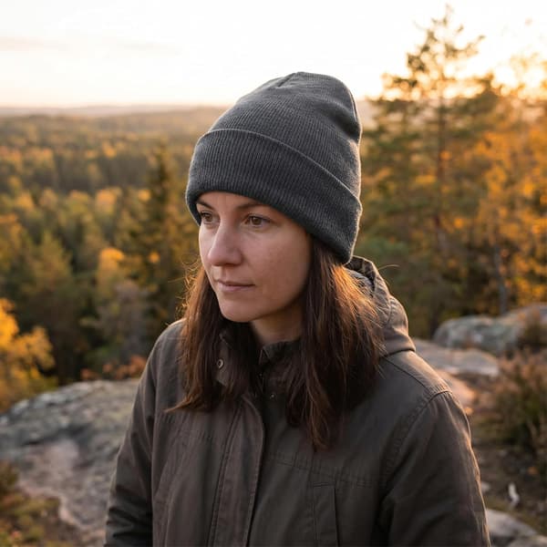 Elastisk dubbellager stickad vintermössa, unisex, varm och vindtät, håller dig varm.