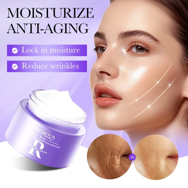Retinol Anti-rynk Uppstramande Hudvårdsset: Ansiktskräm, Serum och Ansiktskräm (60g) 60g face cream