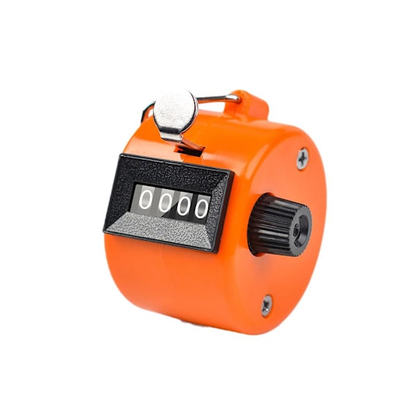 Mekanisk Handräknare Tally Counter Clicker 4-siffrig Räkning yellow 1pc