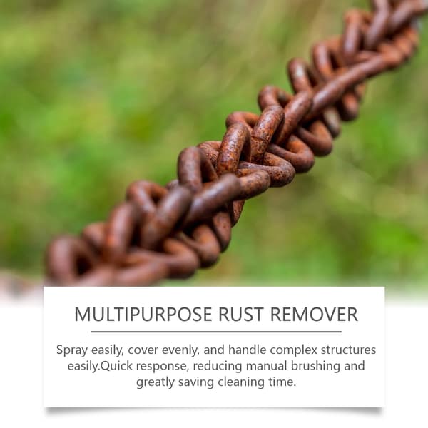 Multifunktionel rustfjerner spray til metalrensning, fjernelse af gulning, rustfjernelse, beskyttelse og rustfjernelse.