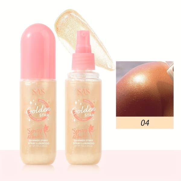 Flytende Highlighter Kroppslysende Foundation Langvarig Vanntett Glitter SAC019