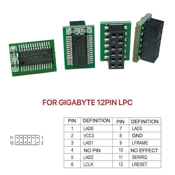 TPM 2.0 Krypteringssäkerhetsmodul Fjärrkort Windows 11 Uppgraderingsmodul Lot E4 For MSI 14Pin LPC One-size
