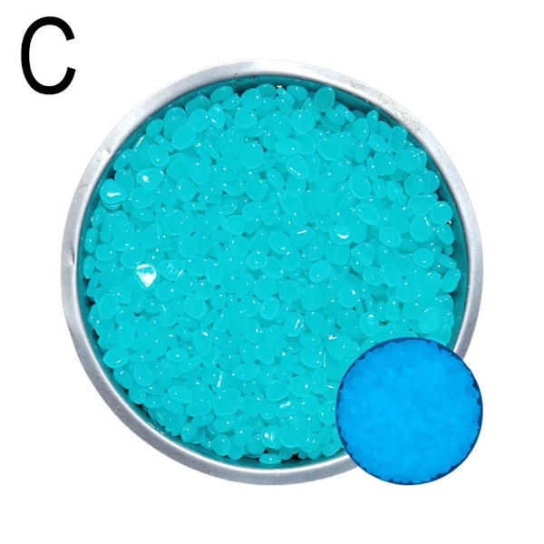 Glow-in-the-Dark Stenar, 50 st små Glow-in-the-Dark Stenar blue C