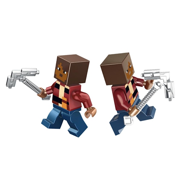 Barn Byggklossar Mini Leksak Stad Minifigurer Block Minecraft Nano C2t4 H1053 1pcs