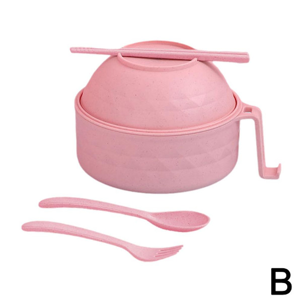 Ramen Skålset Mikrovågsugn Ramenkokare Instantnudlar Y9 Skål Wi  pink onesize