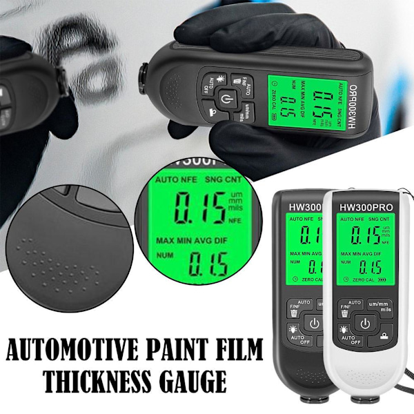 HW-300PRO Automatisk tjockleksmätare Digital bilfärgstestare A 1pcs