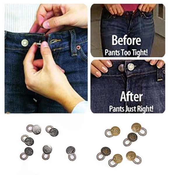 2 cm släta jeansbyxor Instant Fix Expanders Midjevidgare Meta bronze B