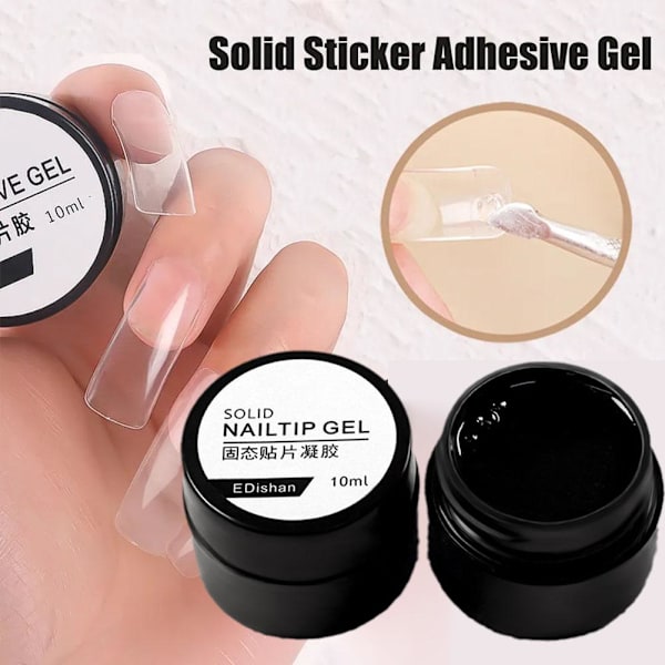 10ml Solid Nagelspetsar Gel Solid State Chip Lim Extension Akryl Snabbtorkande Nagel S7m8