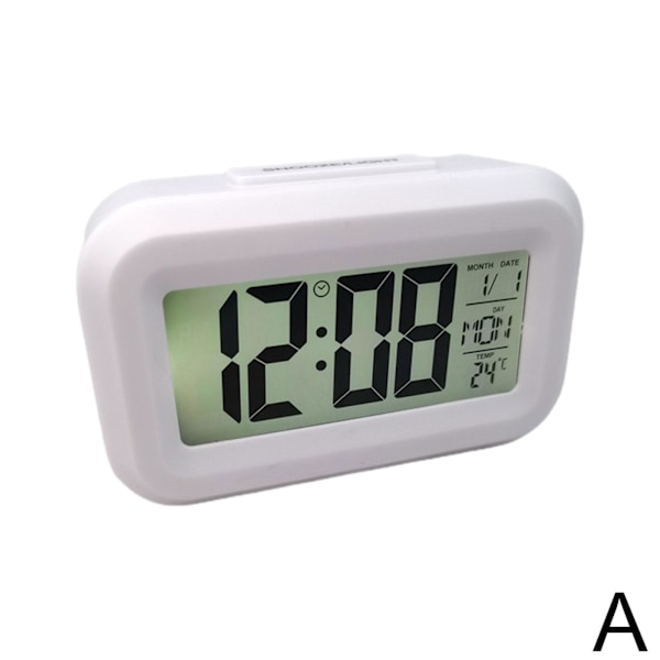 Digital Väckarklocka Batteridriven Snooze Nattlampa Design 5 Färger blue One-size