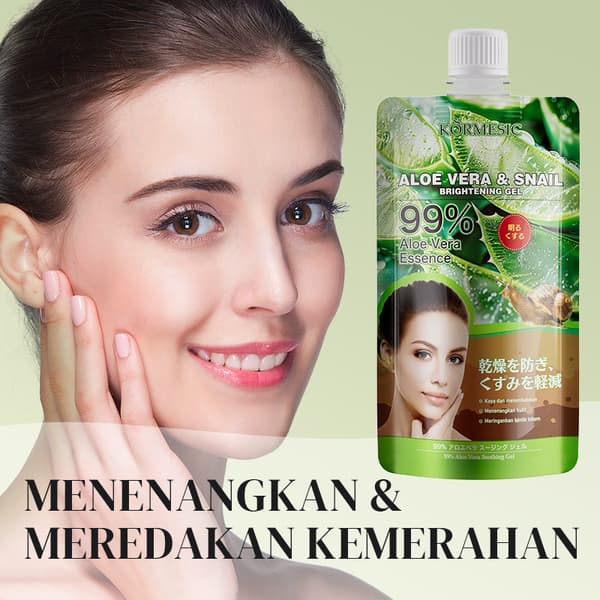 Ansiktsvård med aloe vera snigelgel