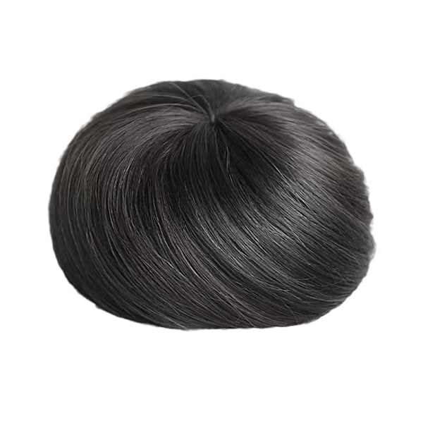 Syntetisk Chignon Donut Roller Hårstycken Elastisk Blond Bun Hai dark black 1pcs