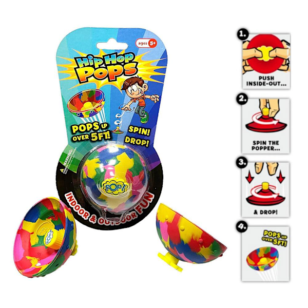 2 st Nya Fidget Leksaker Hip Hop Gummi Flipoppa Studsande Skål Studs Spinner Skål Snurra Topp