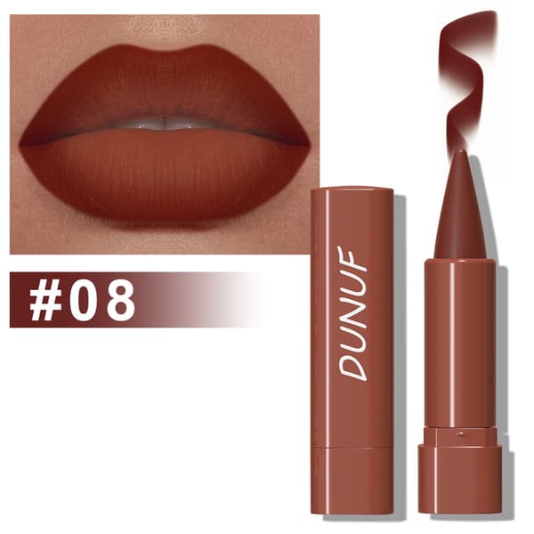 Gradient Lip Liner Mat Læbestift Blød Fløjl Chokolade Læbestift Langtidsholdbar #8 8#