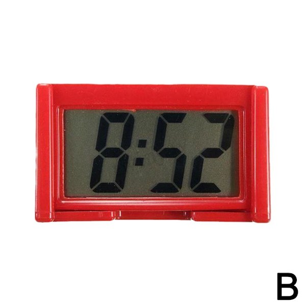 Mini Digital LCD Bordsklocka för Bilinstrumentbräda Datum Tid Kalendrar UK C 1pcs