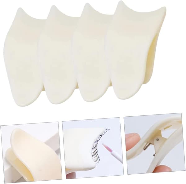 4 stk. ergonomisk øjenvippeapplikatorklemme til øjenvippeforlængelse, bærbart makeuptilbehør til extensions