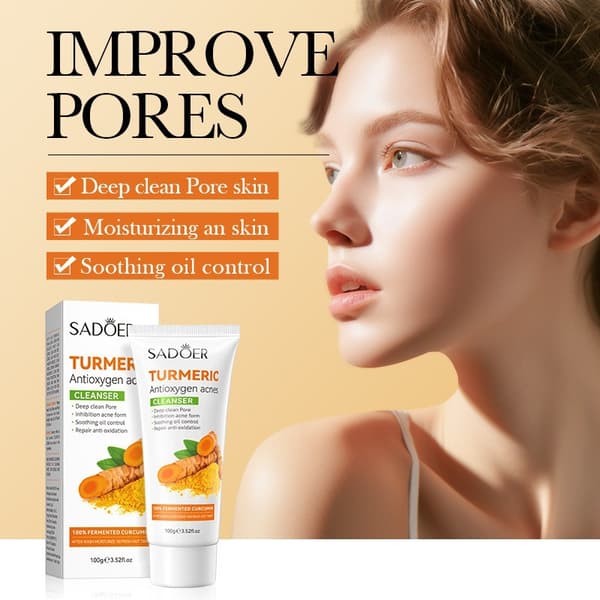Gurkmeja Antioxidant Hudvårdsset: Rengöring, Ansiktskräm, Ögonkräm, Ansiktskräm 50g 50g face cream