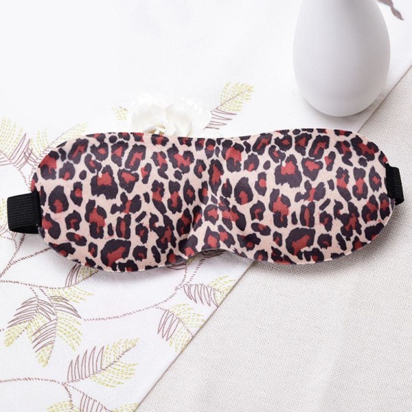 3D Reseögonmask Sovmask Vadderad Skugga Skydd Vila Avslappning Sovbindel Z1O0 Leopard print one-size