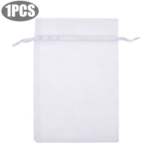 Dragkedjor Organza Påsar, Genomskinliga Organza Påsar, Mini Genomskinliga Dragkedjor whiteA 1pcs 20pcs