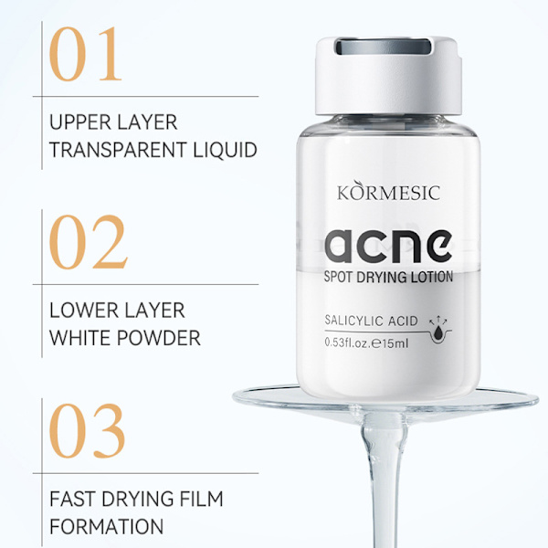 Lotion for akneutsatt og tørr hud, ansiktskrem, direktesalg.