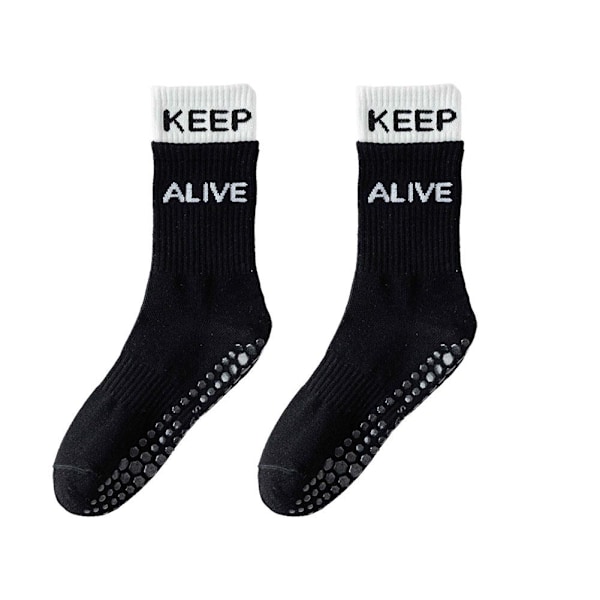 Yogasockar Anti-Slip Snabbtorkande Dämpande Pilates Balettsockar Grip✨y Good J5Z2 Black 1 pair