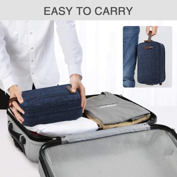 Toalettmappe for menn, Dopp Kit, baderomsvesker (blå vannavstøtende)