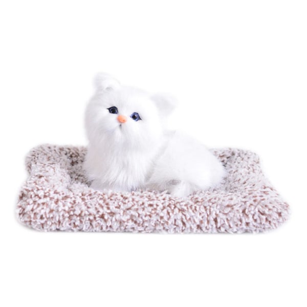 Simulering Sovande Katt Plysch Bambu Charcoal Doll Bil Dashboard white onesize
