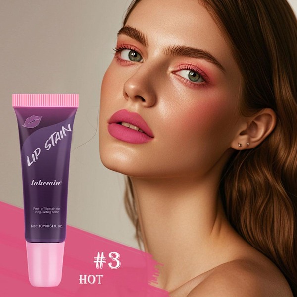 Lakerain Velvet Matt Läppstift Peel Off Kit Långvarig Vattenp #1 Light Pink 10ml