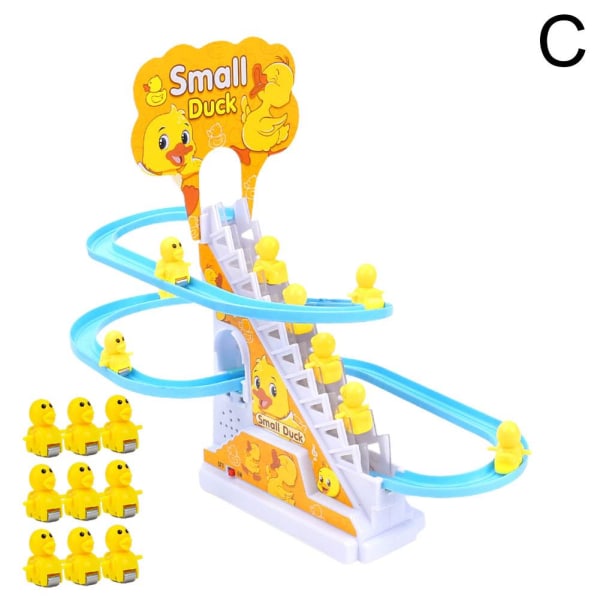 Small Duck Track Game Toy Duck Penguin Climbing Toy Rail Car Ele 9pcs ducks one-size