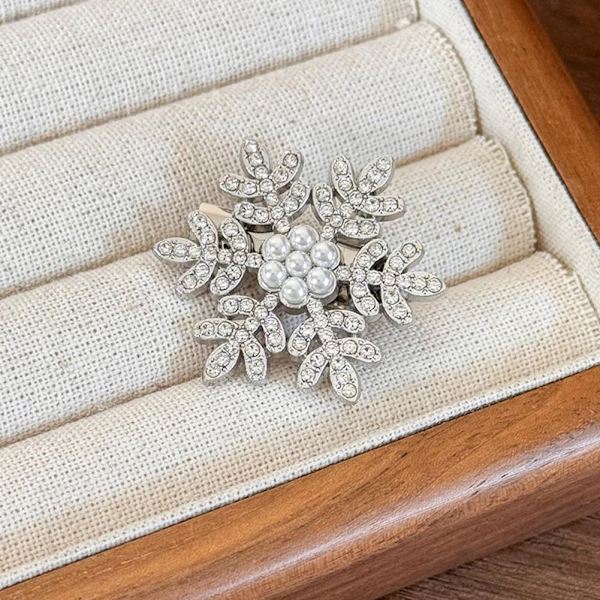 Söt Snöflinga Hårklämma Delikat Strass Hårnål AU För Kvinnor Hår A6U7 style2 One size