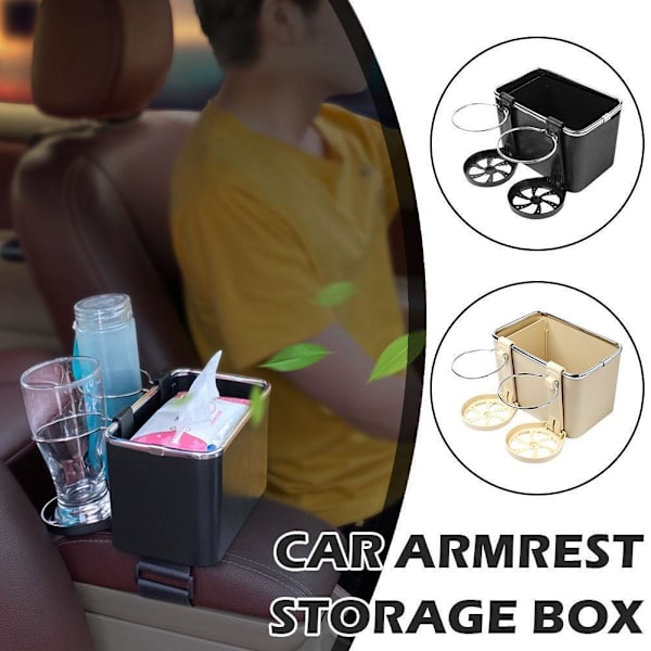 Bil Armstöd Förvaringslåda Handduk Vattenkopphållare Bilkonsol Organizer✨w M0W1 U3E1 A 1pcs