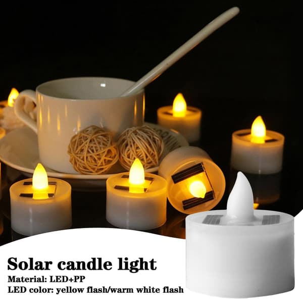 1/5/10 stk. Solcelle LED-telys Solcellelys Hage Utendørs warm white One size fits all, 5 pieces