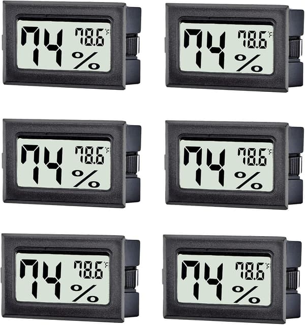 Mini digitaalinen lämpömittari kosteusmittari (6 kpl)