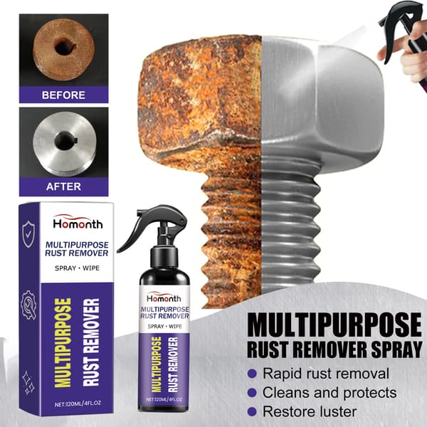 Metallrustfjerner spray, metallrusthemmer, smøremiddelrens, rustfjerner, multifunksjonelt smøremiddel