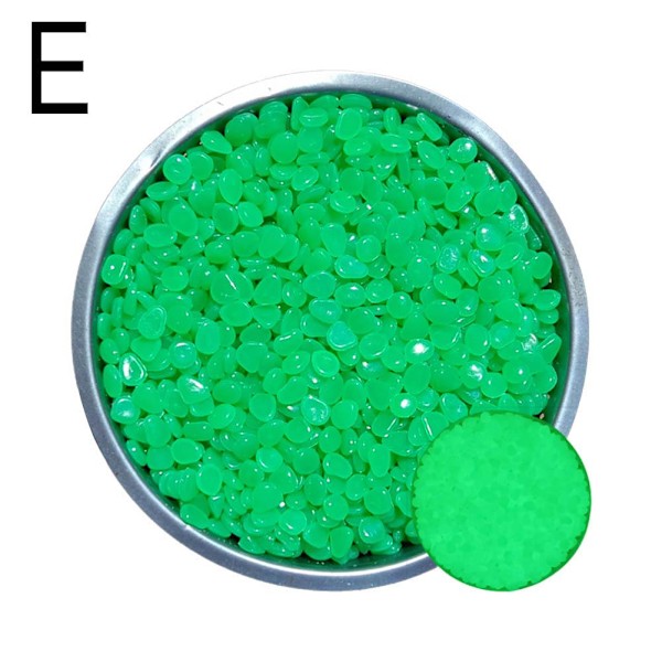 Glow-in-the-Dark Stenar, 50 st små Glow-in-the-Dark Stenar cyan E