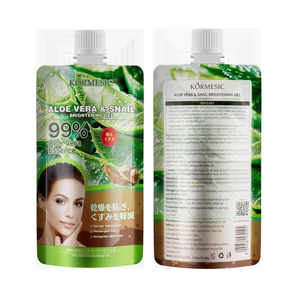 Ansiktsvård med aloe vera snigelgel