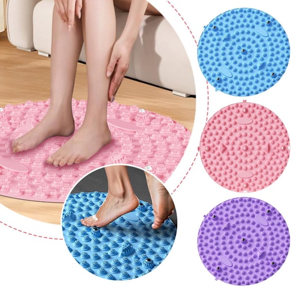 Fotmassagematta, Fotreflexologi Pad - Massagematta med Magn Pink 50CM