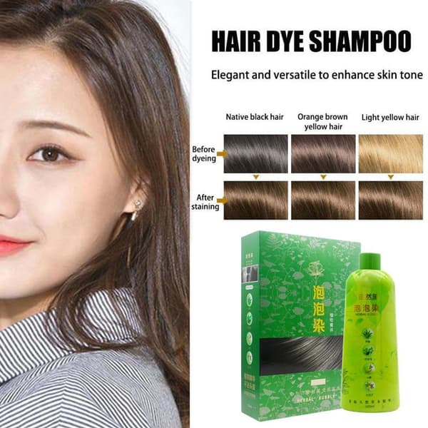 500 ml kantløs shampoo, urteboble grå hårfarve shampoo ny