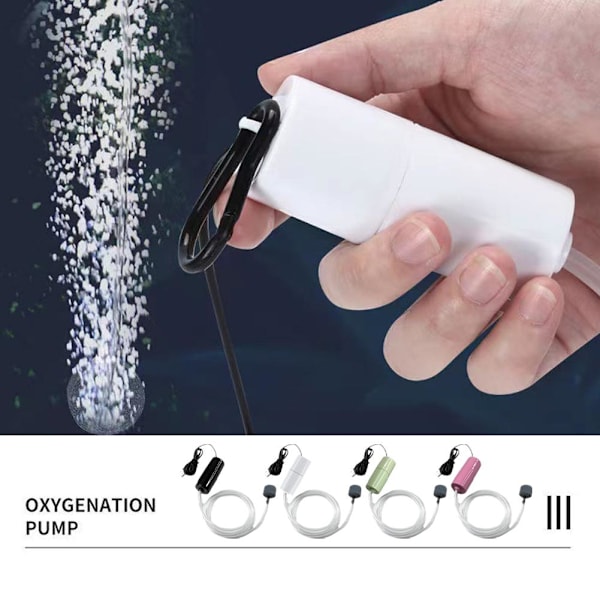 Akvarium Luftpump Fisk Tank Syresättning Pump Tyst Drift ☃ Pink 1pcs