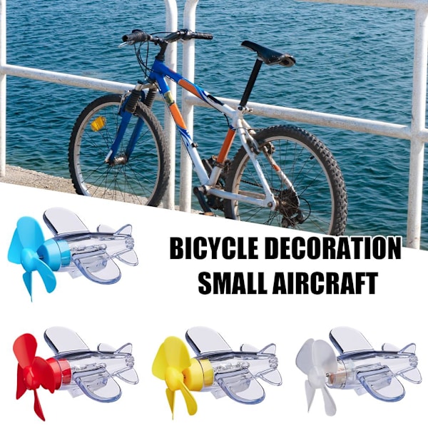 Flygplanshjälm cykel elektriska ornament liten flygplan bil dekor Transparent colour 1pc