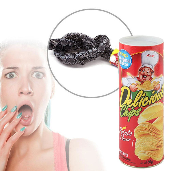 Listig Trick Potatischipsburk Nyhet Skämt Spratt Hoppande Orm Knepig large one-size