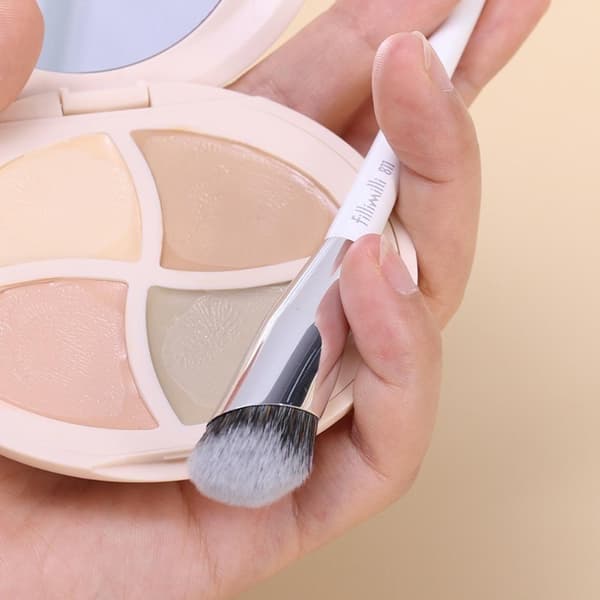 Bløde Glatte Makeupbørster Fejlfri Klassisk Foundation Concealer Børste Vinklet Rund Børste K1g3