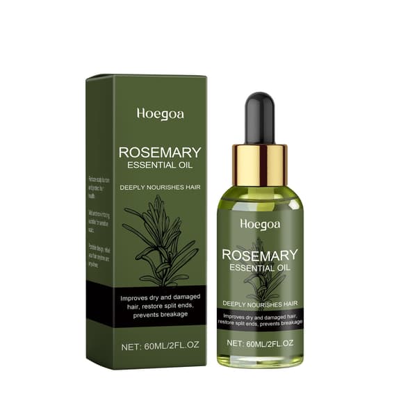 Blødgør og glat hår med rosmarin hårolie, ideel til daglig brug (60 ml)
