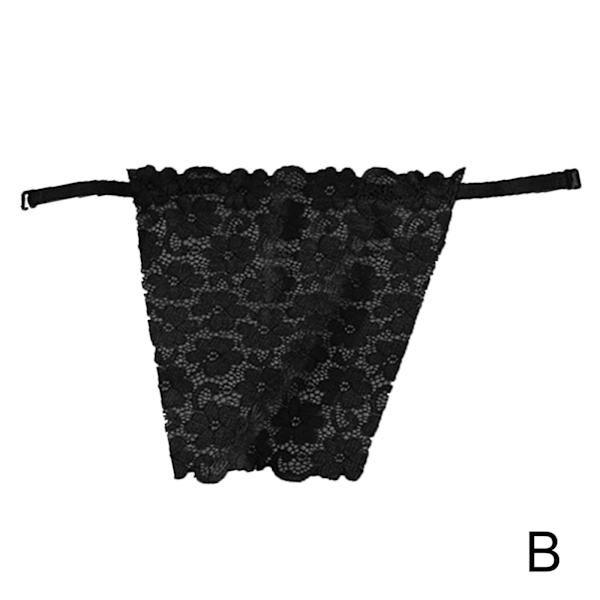 Spetsad Osynlig Bh, Dam Spets Anti-Kika Osynlig Bh, Cl black One-size