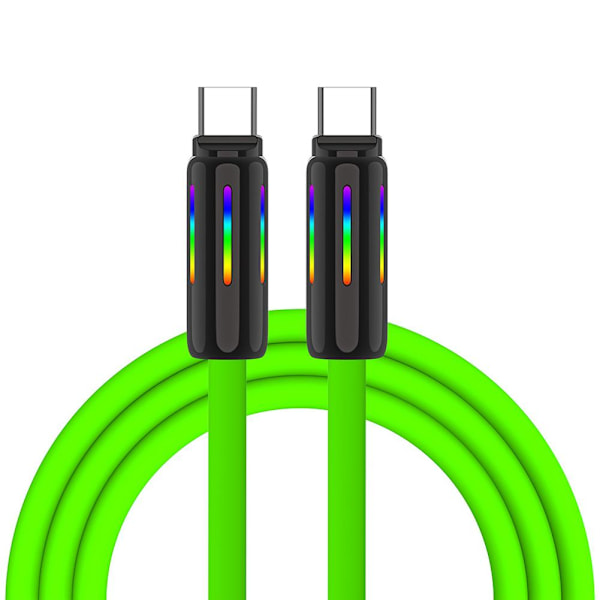 100W Snabb Type-C Laddningskabel med Ljus Stöder 240W Upp Interface^ till A G4C9 green 240W