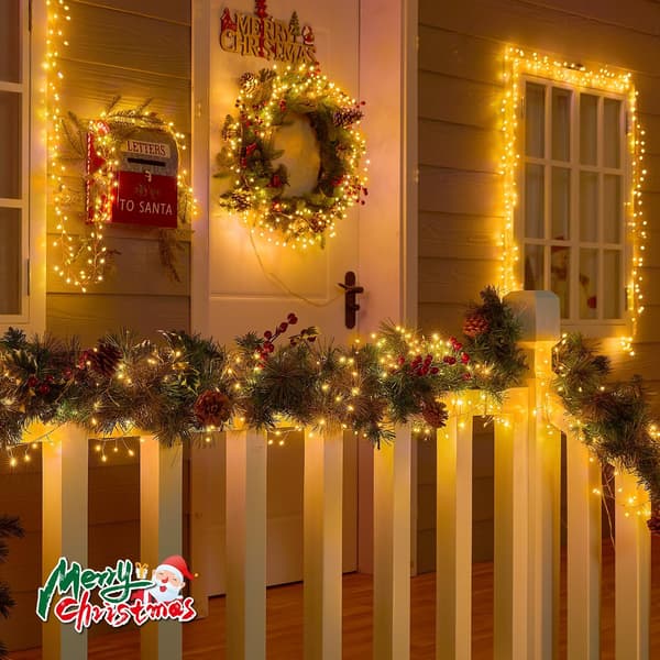 Fairy Lights Plug in, 10Feet 200 Led Cluster Lights Vattentäta Starry String Lights för Tak Sovrum Krans Fönster Bröllop Julgran Dekoration