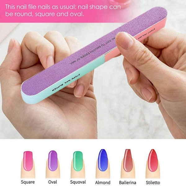 Professionell nagelfil och nagelbuffert poleringsfil nagelverktyg long 1pcs