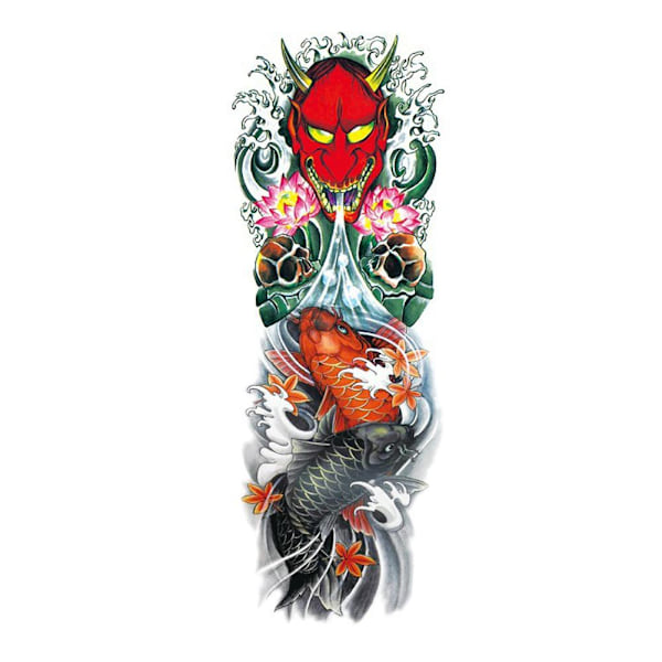 Helarms-tatuering med vattentäta tatueringsdekaler Helarmsimitation Tatuering R0 QB-3025 1pcs