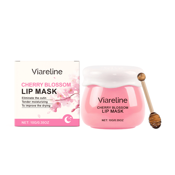 Kirsebærblomst Sovende Leppebalsam lysner lepper, fukter, forbedrer leppelinjer og hydrerer skånsomt.