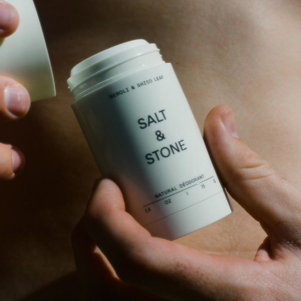 Salt # Stone Unisex Svart Oud Extra_Strength Aluminiumfri Deodorant # White 1pcs